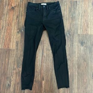 Women’s Madewell 9 inch High Rise Skinny 28 Black Denim Jeans
